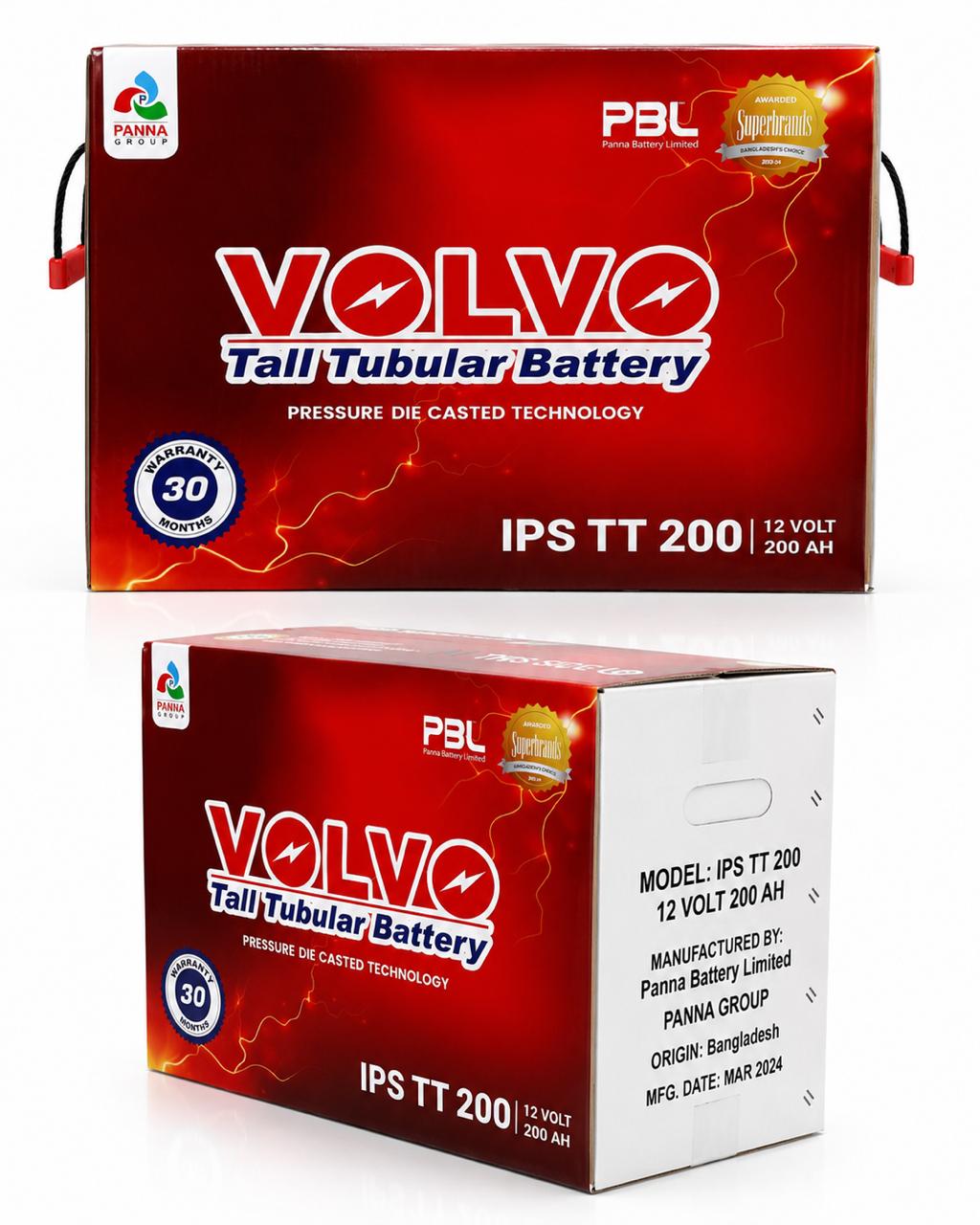 Volvo Battery Tall Tubular Battery