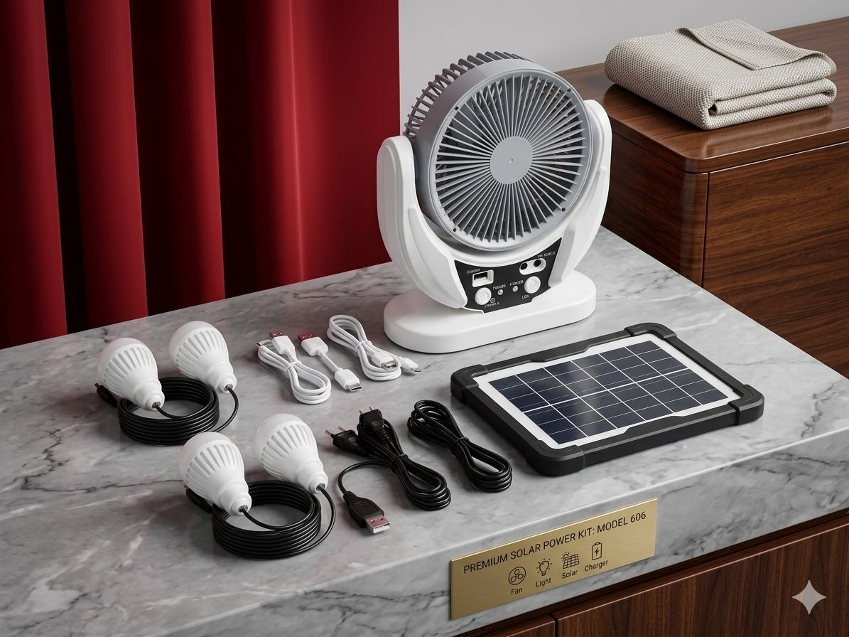 Rechargeable solar fan